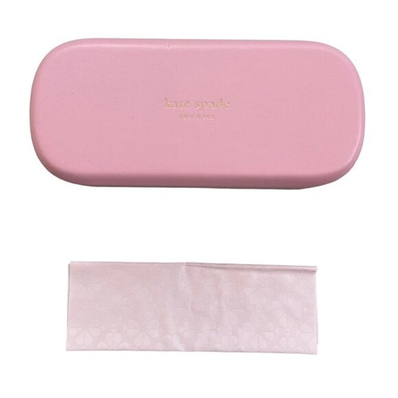 kate spade Accessories - Kate Spade Sunglasses Case With Cleaning Cloth Pink Green Hardcover Large